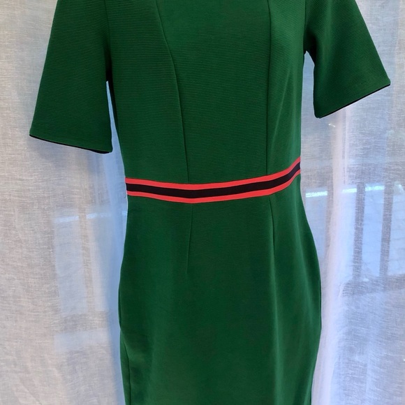 Boden dress size 6 US - gorgeous green with pink accent - Picture 2 of 7